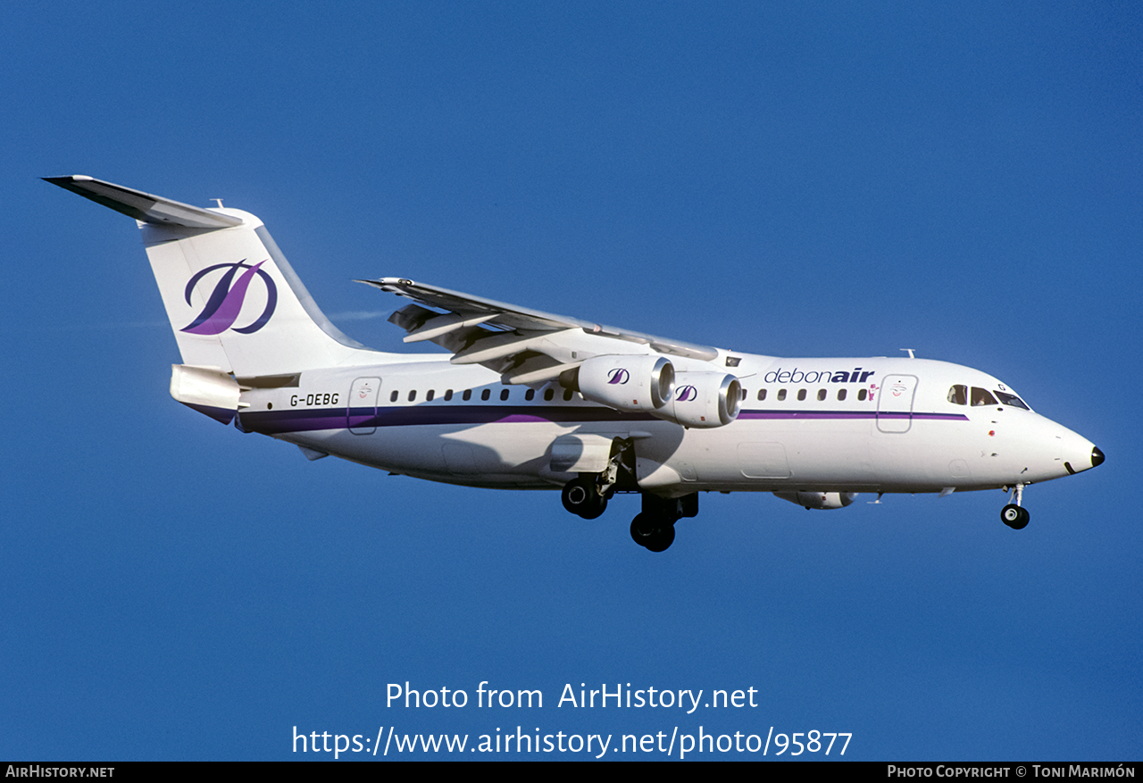 Aircraft Photo of G-DEBG | British Aerospace BAe-146-200A | Debonair Airways | AirHistory.net #95877