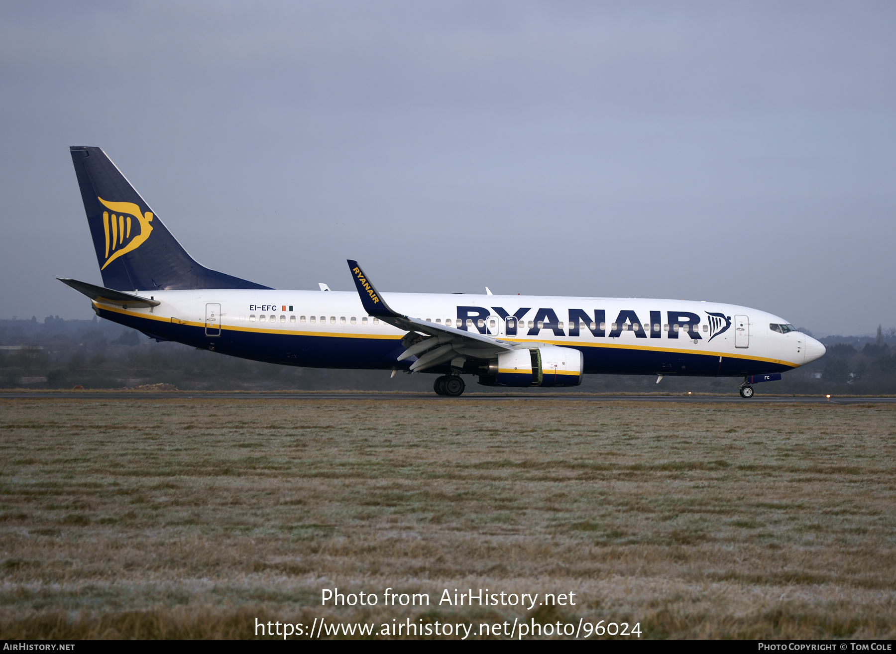 Aircraft Photo of EI-EFC | Boeing 737-8AS | Ryanair | AirHistory.net #96024