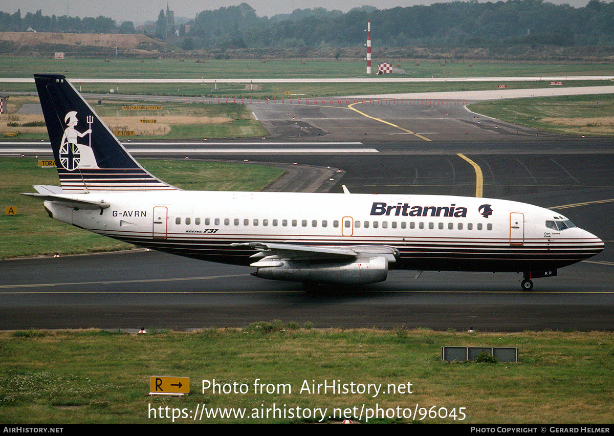 Aircraft Photo of G-AVRN | Boeing 737-204 | Britannia Airways | AirHistory.net #96045