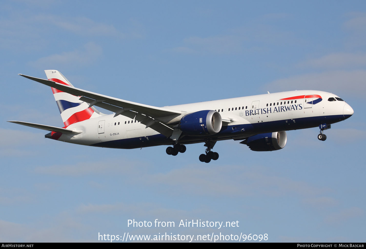 Aircraft Photo of G-ZBJA | Boeing 787-8 Dreamliner | British Airways | AirHistory.net #96098