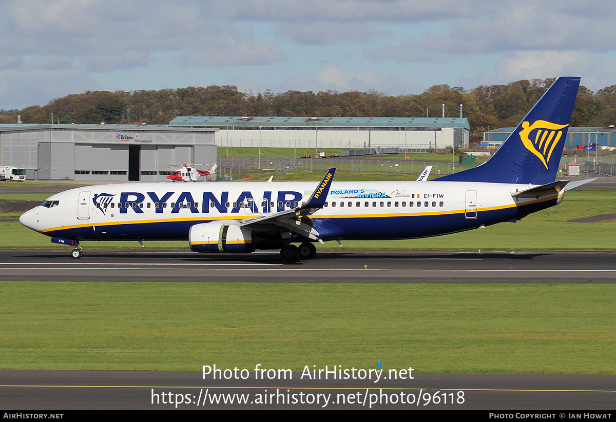 Aircraft Photo of EI-FIW | Boeing 737-8AS | Ryanair | AirHistory.net #96118