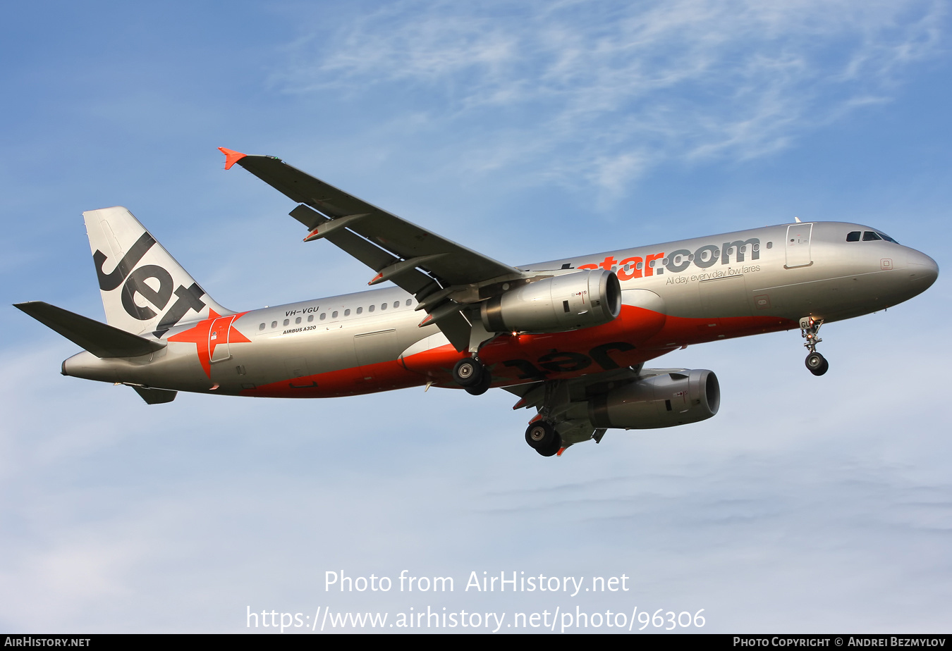 Aircraft Photo of VH-VGU | Airbus A320-232 | Jetstar Airways | AirHistory.net #96306