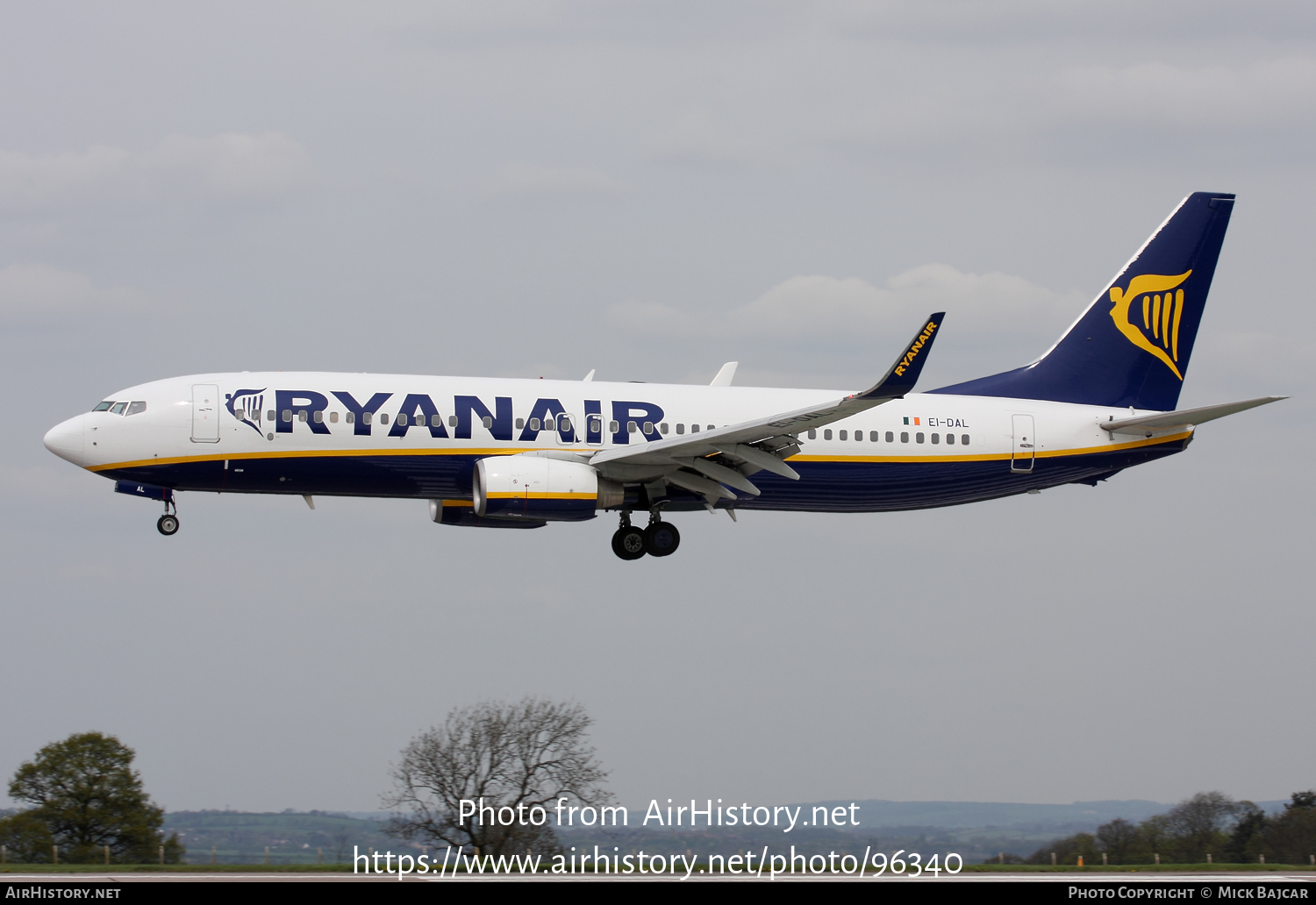 Aircraft Photo of EI-DAL | Boeing 737-8AS | Ryanair | AirHistory.net #96340