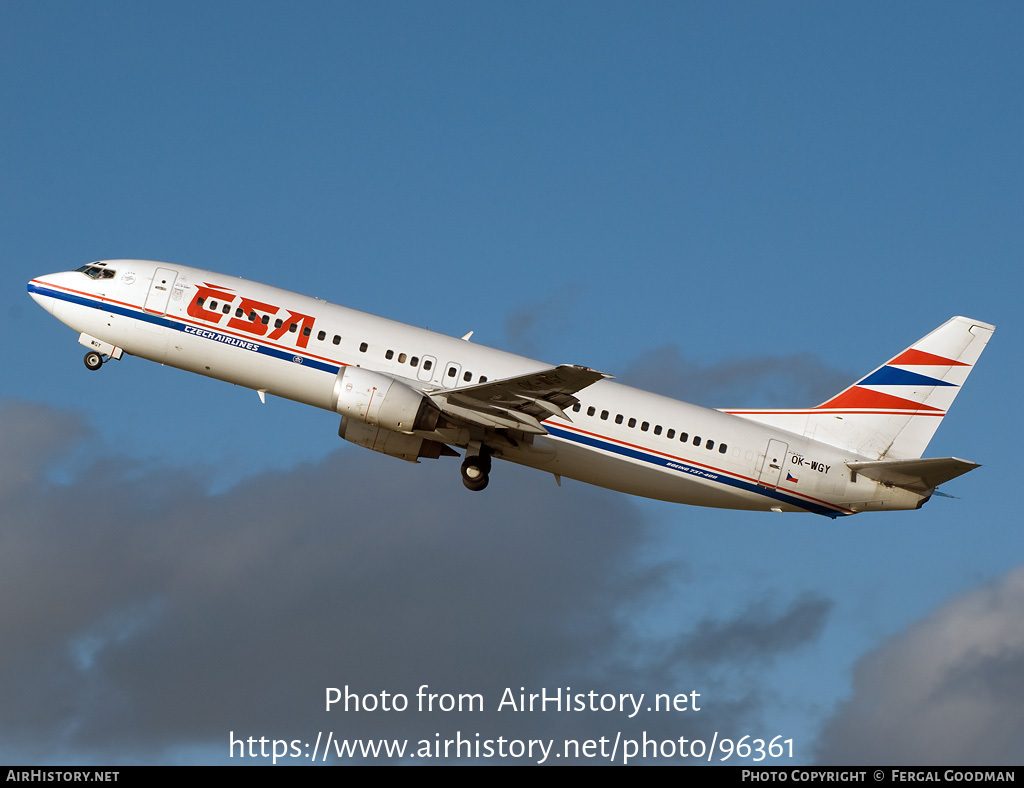 Aircraft Photo of OK-WGY | Boeing 737-436 | ČSA - Czech Airlines | AirHistory.net #96361