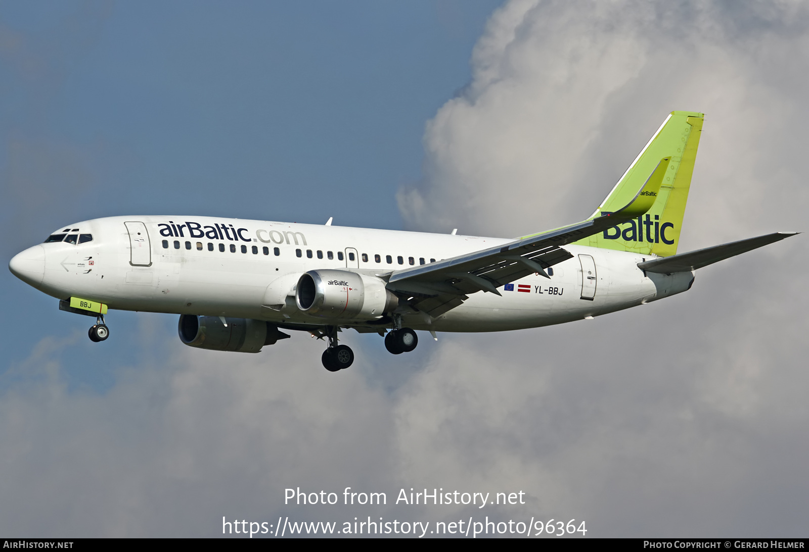 Aircraft Photo of YL-BBJ | Boeing 737-36Q | AirBaltic | AirHistory.net #96364