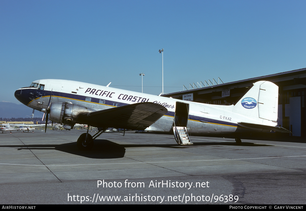 Aircraft Photo of C-FKAZ | Douglas DC-3(C) | Pacific Coastal Airlines | AirHistory.net #96389