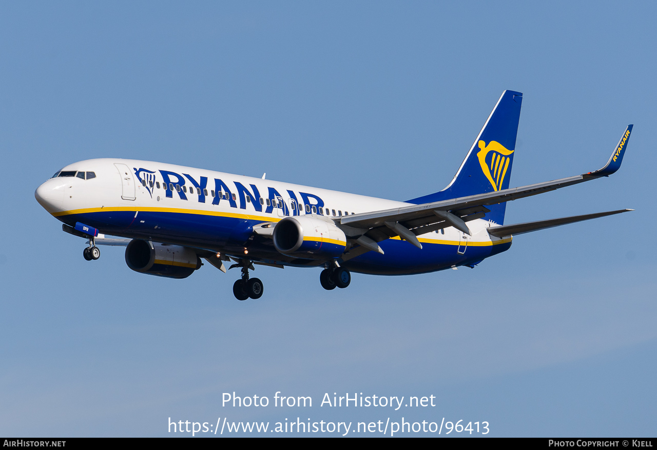 Aircraft Photo of EI-DPR | Boeing 737-8AS | Ryanair | AirHistory.net #96413