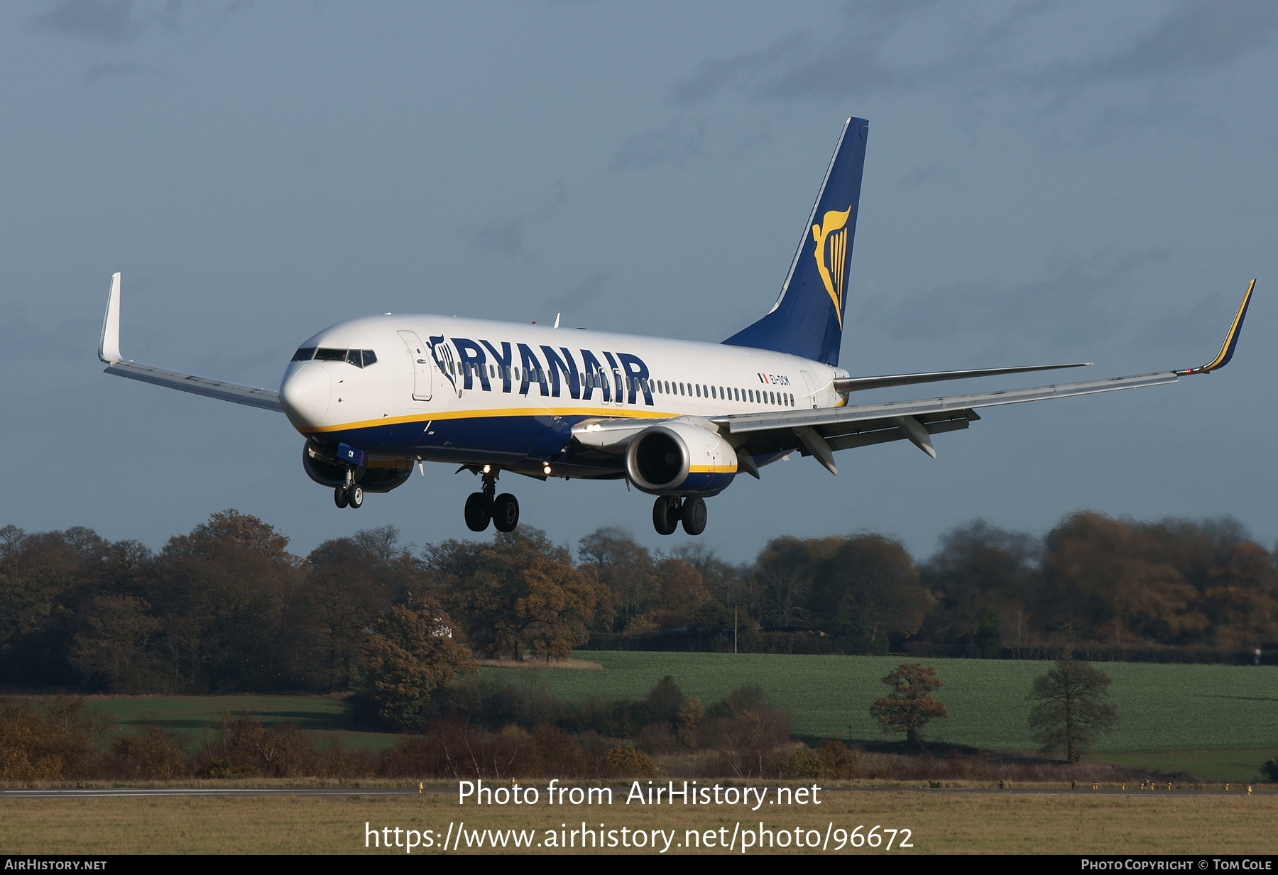 Aircraft Photo of EI-DCM | Boeing 737-8AS | Ryanair | AirHistory.net #96672