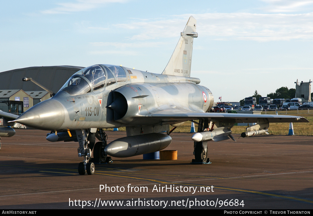 Aircraft Photo of 522 | Dassault Mirage 2000B | France - Air Force | AirHistory.net #96684