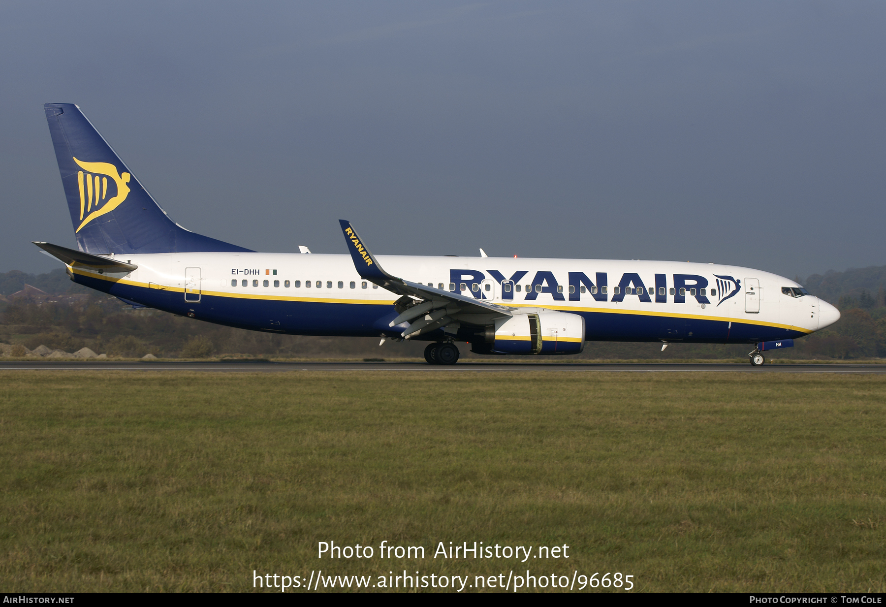 Aircraft Photo of EI-DHH | Boeing 737-8AS | Ryanair | AirHistory.net #96685