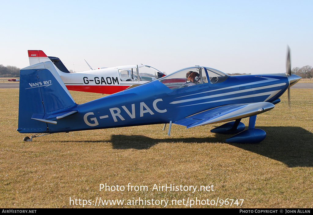 Aircraft Photo of G-RVAC | Van's RV-7 | AirHistory.net #96747