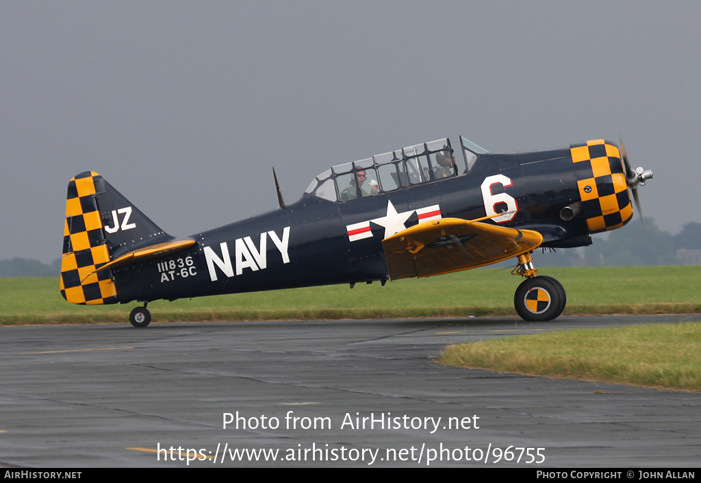 Aircraft Photo of G-TSIX / 111836 | North American AT-6C Harvard IIA | USA - Navy | AirHistory.net #96755