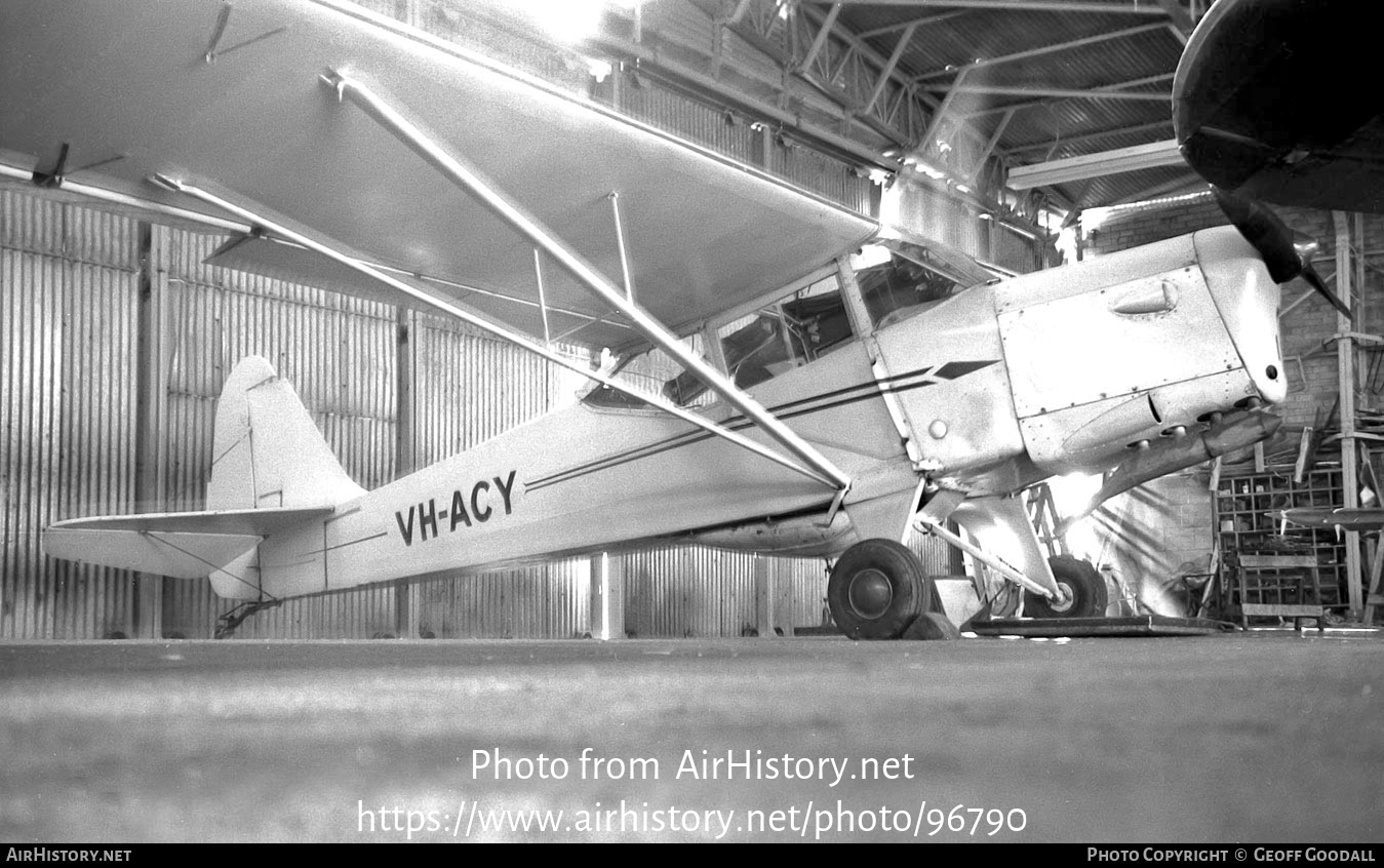 Aircraft Photo of VH-ACY | Auster J-1B Aiglet | AirHistory.net #96790