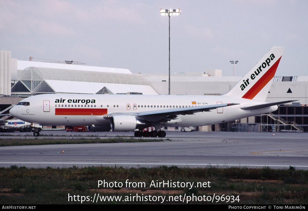 Aircraft Photo of EC-276 | Boeing 767-204(ER) | Air Europa | AirHistory.net #96934