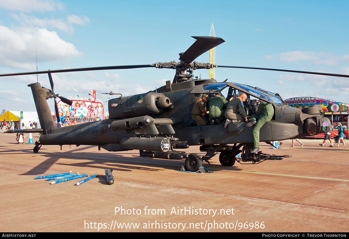 Aircraft Photo of Q-16 | Boeing AH-64D Apache Longbow | Netherlands - Air Force | AirHistory.net #96986