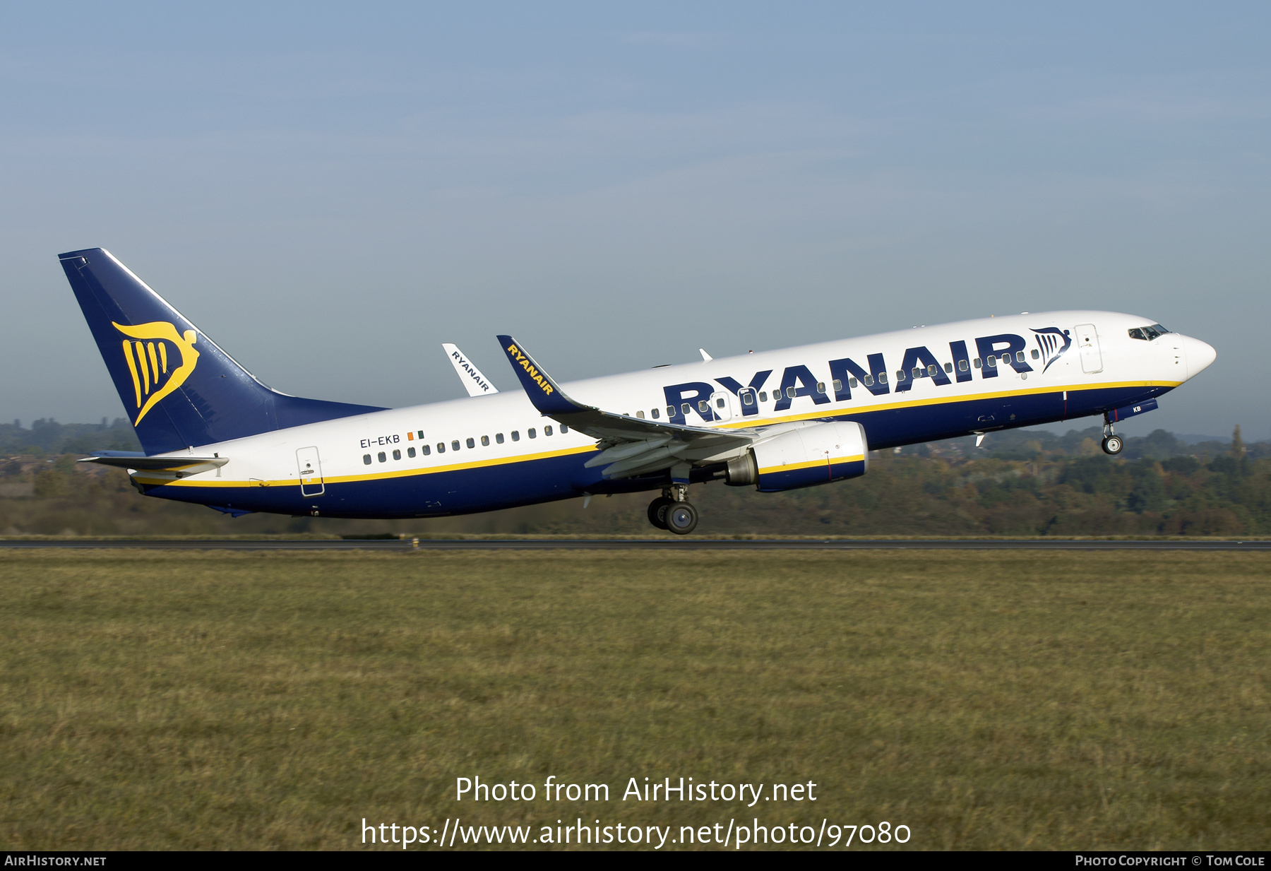 Aircraft Photo of EI-EKB | Boeing 737-8AS | Ryanair | AirHistory.net #97080