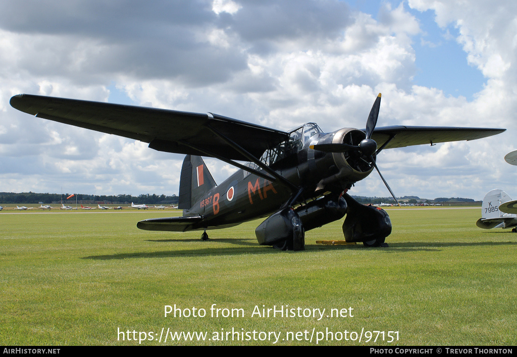 Aircraft Photo of G-AZWT / V9367 | Westland Lysander Mk.IIIA | UK - Air Force | AirHistory.net #97151