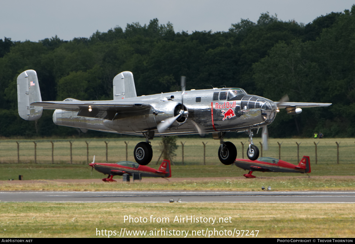 Aircraft Photo of N6123C | North American B-25J Mitchell | Red Bull | AirHistory.net #97247