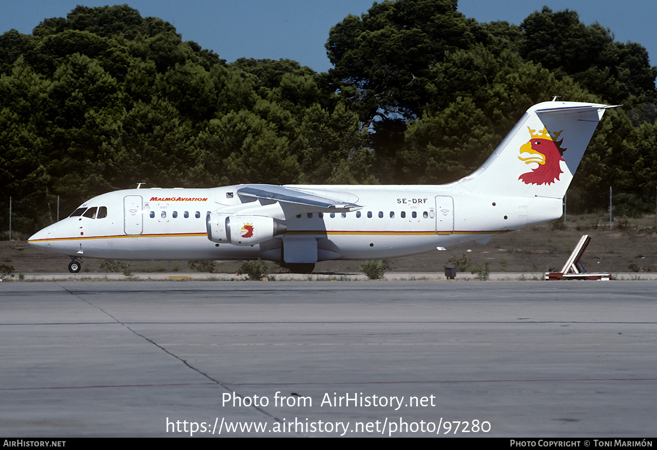 Aircraft Photo of SE-DRF | British Aerospace BAe-146-200A | Malmö Aviation | AirHistory.net #97280