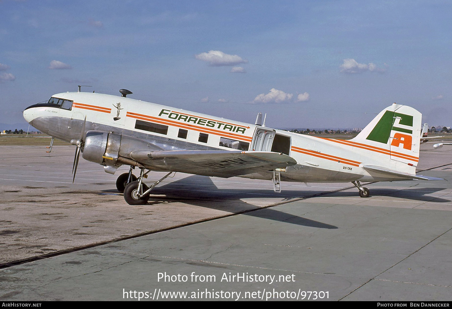 Aircraft Photo of VH-TAK | Douglas DC-3(C) | Forrestair | AirHistory.net #97301