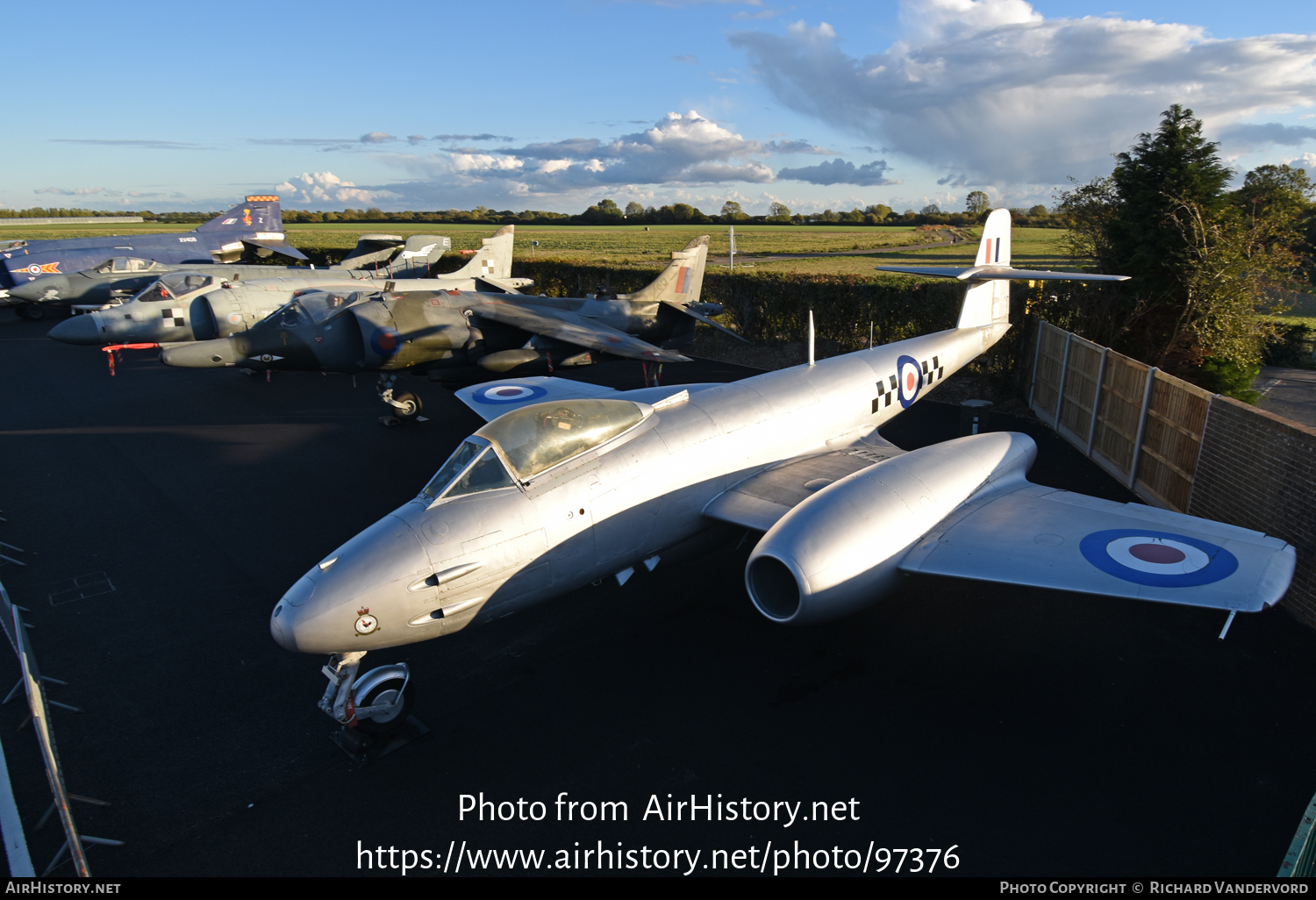 Aircraft Photo of WA829 | Gloster Meteor F8 | UK - Air Force | AirHistory.net #97376