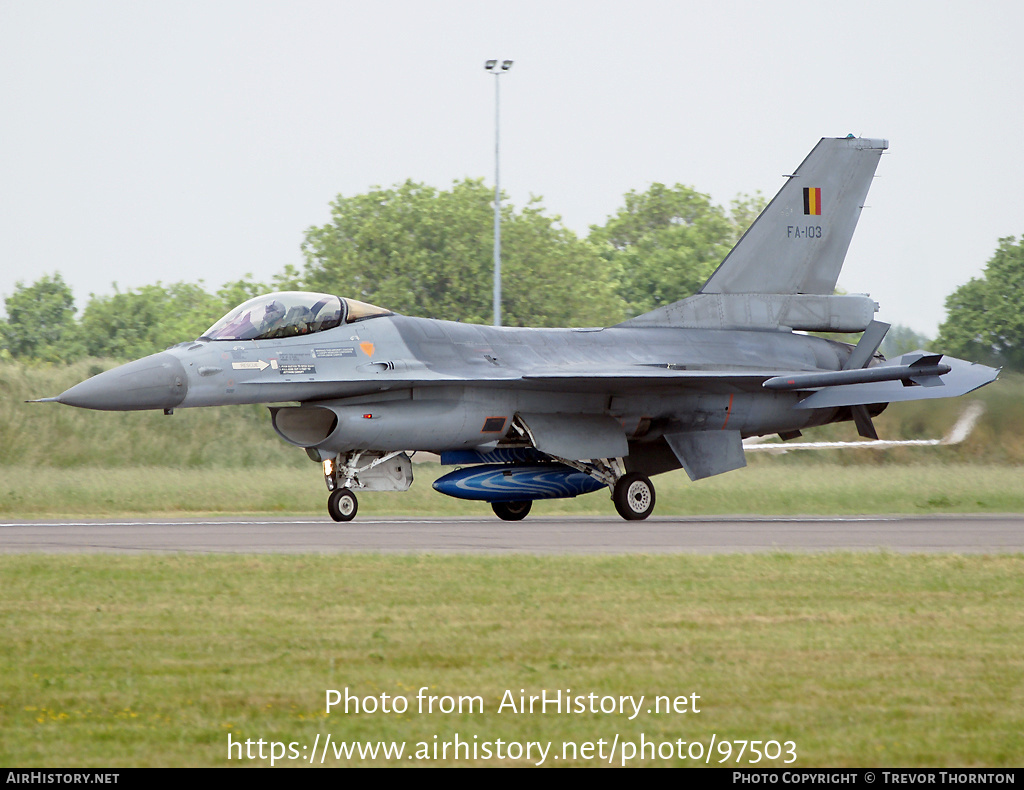 Aircraft Photo of FA-103 | General Dynamics F-16AM Fighting Falcon | Belgium - Air Force | AirHistory.net #97503