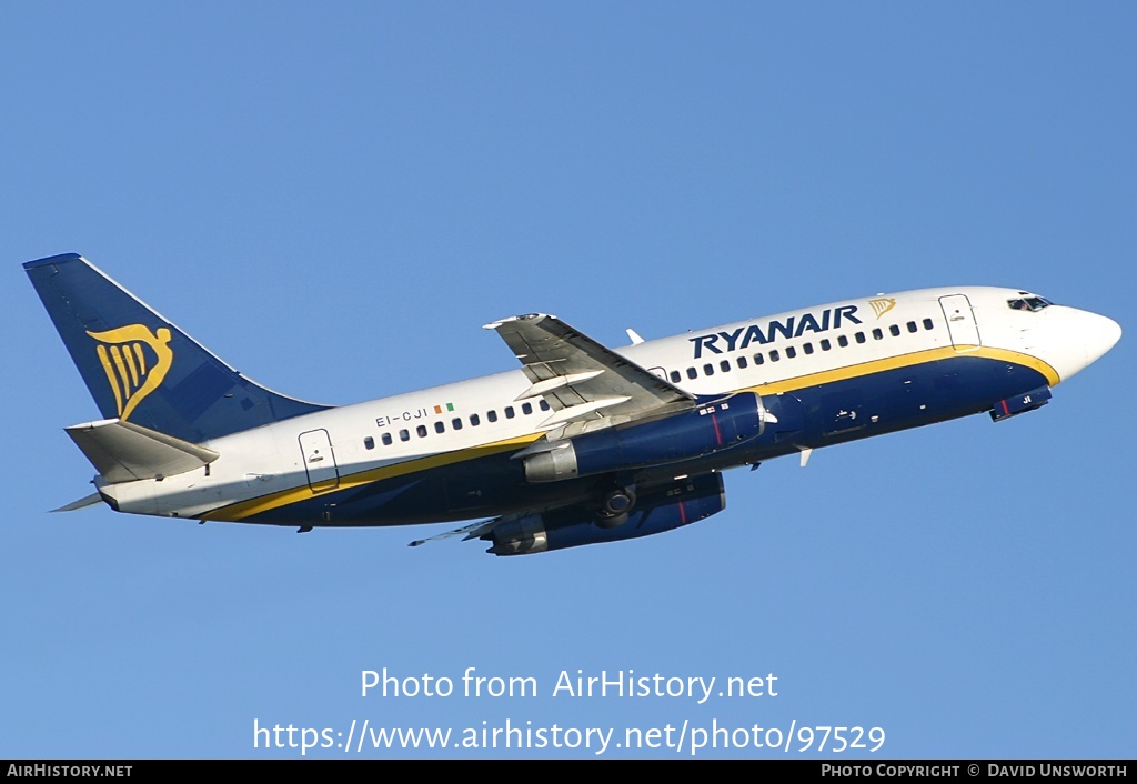 Aircraft Photo of EI-CJI | Boeing 737-2E7/Adv | Ryanair | AirHistory.net #97529