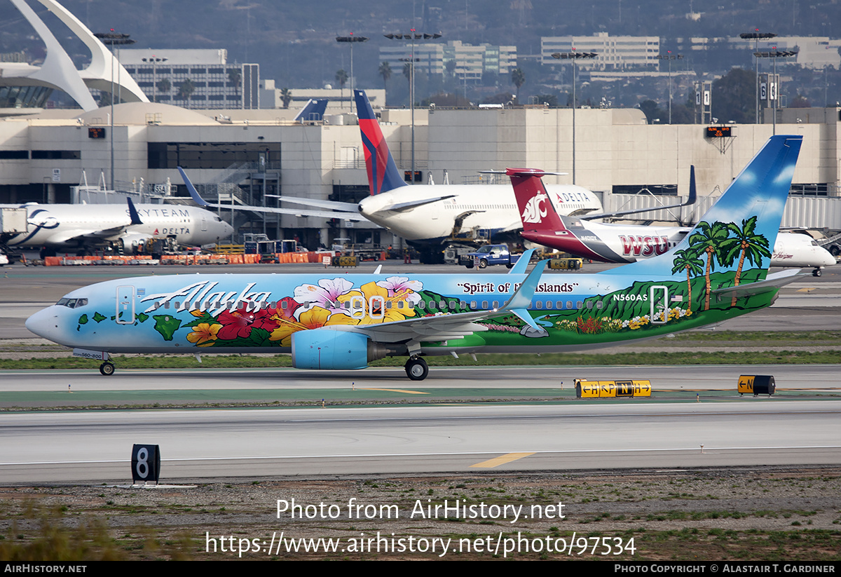 Aircraft Photo of N560AS | Boeing 737-890 | Alaska Airlines | AirHistory.net #97534