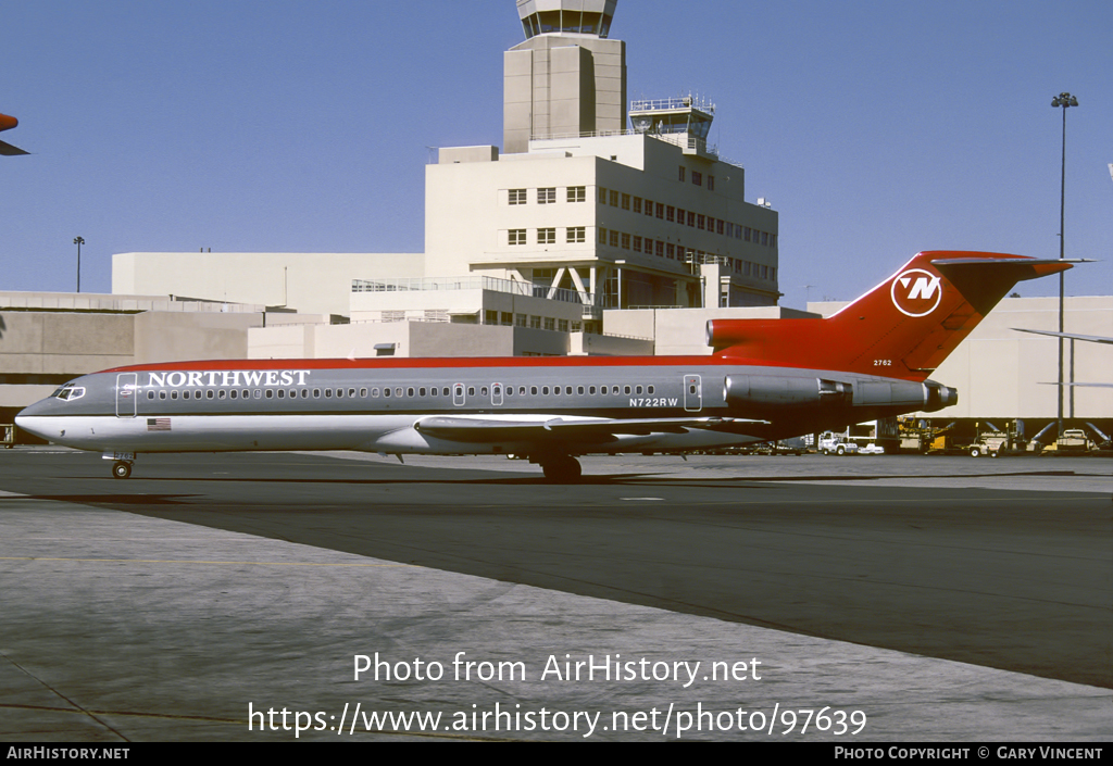 Aircraft Photo of N722RW | Boeing 727-2M7/Adv | Northwest Airlines | AirHistory.net #97639