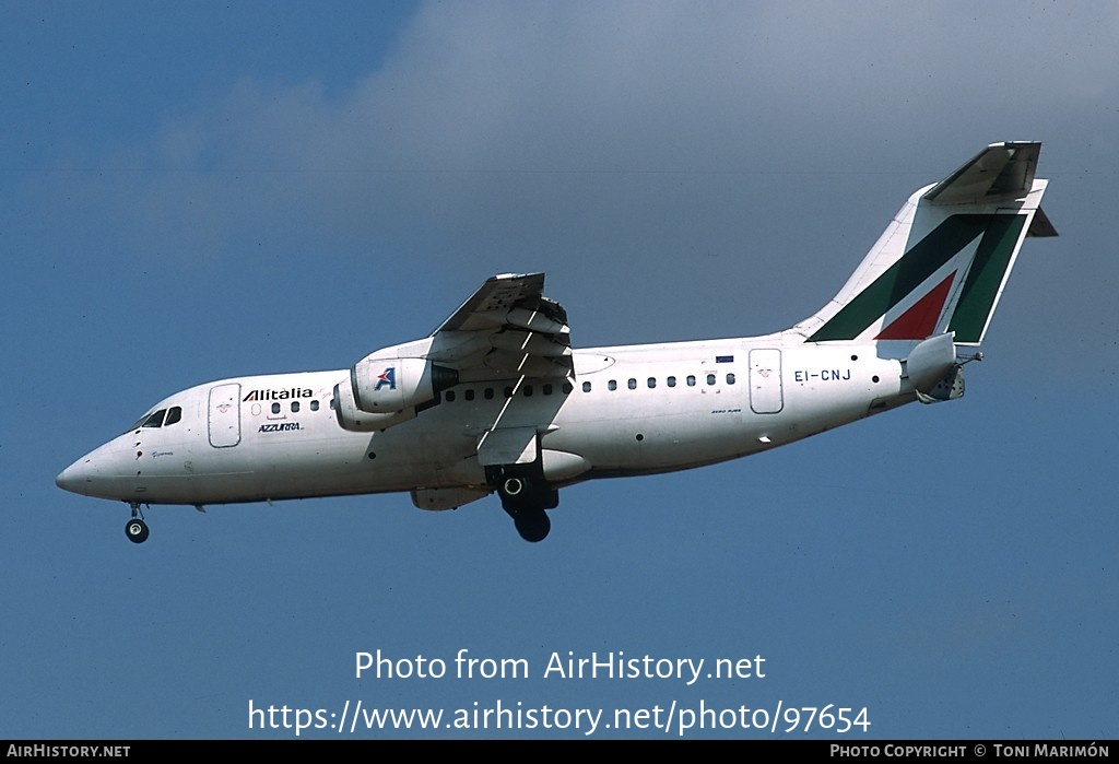 Aircraft Photo of EI-CNJ | British Aerospace Avro 146-RJ85 | Alitalia Express | AirHistory.net #97654