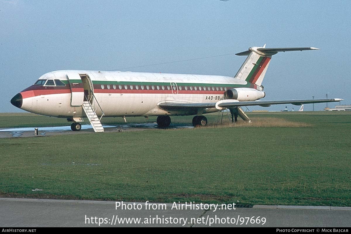 Aircraft Photo of A4O-BB | BAC 111-409AY One-Eleven | AirHistory.net #97669