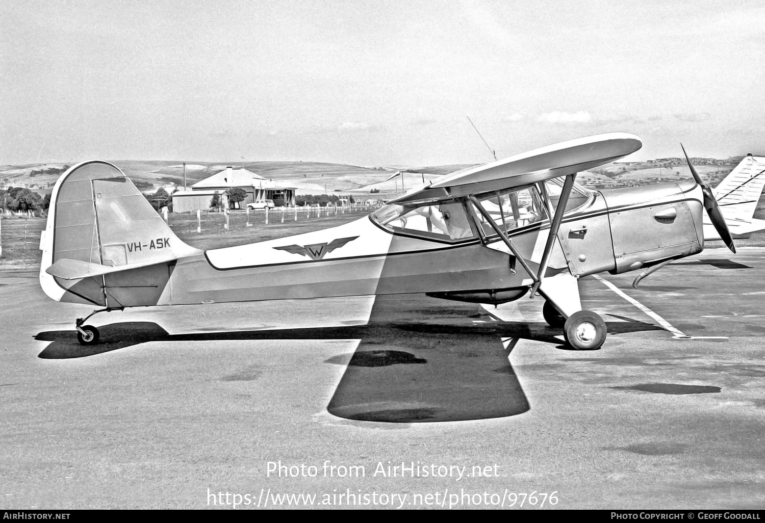 Aircraft Photo of VH-ASK | Auster J-1B Aiglet | AirHistory.net #97676