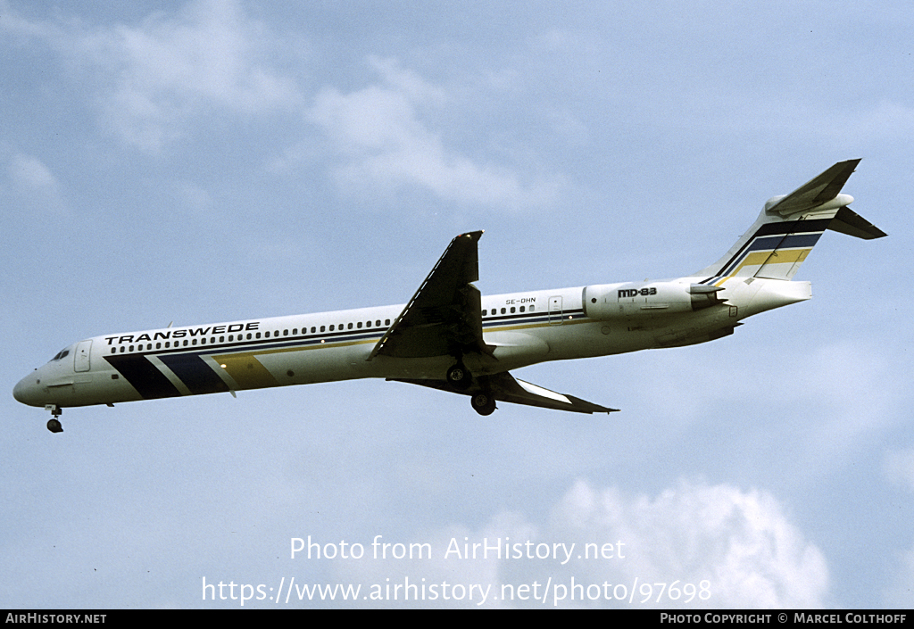 Aircraft Photo of SE-DHN | McDonnell Douglas MD-83 (DC-9-83) | Transwede Airways | AirHistory.net #97698