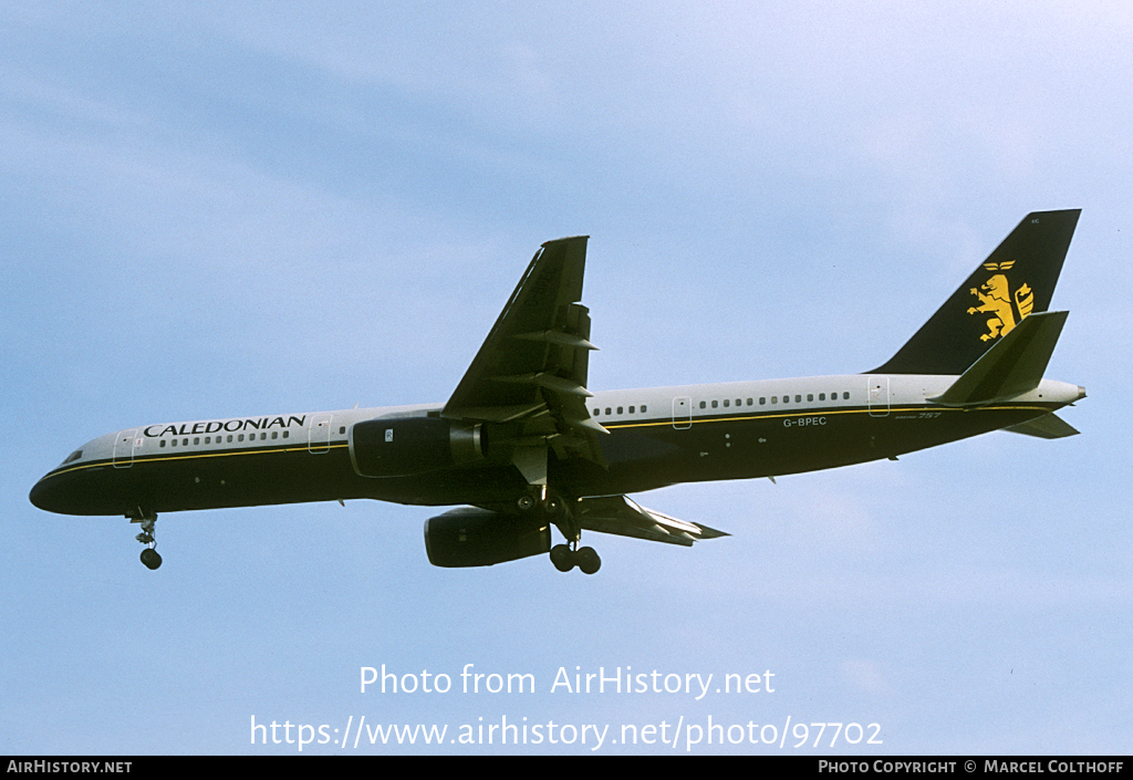 Aircraft Photo of G-BPEC | Boeing 757-236 | Caledonian Airways | AirHistory.net #97702