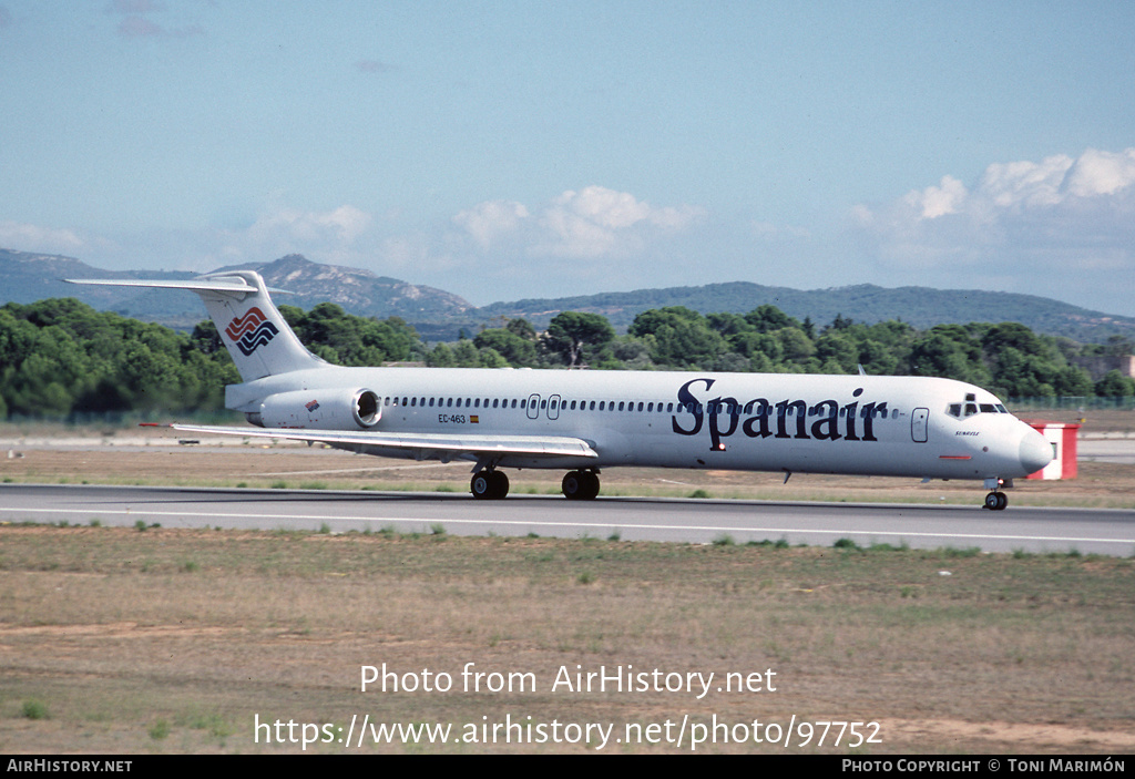 Aircraft Photo of EC-463 | McDonnell Douglas MD-83 (DC-9-83) | Spanair | AirHistory.net #97752