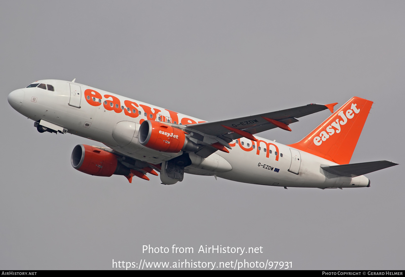 Aircraft Photo of G-EZDW | Airbus A319-111 | EasyJet | AirHistory.net #97931