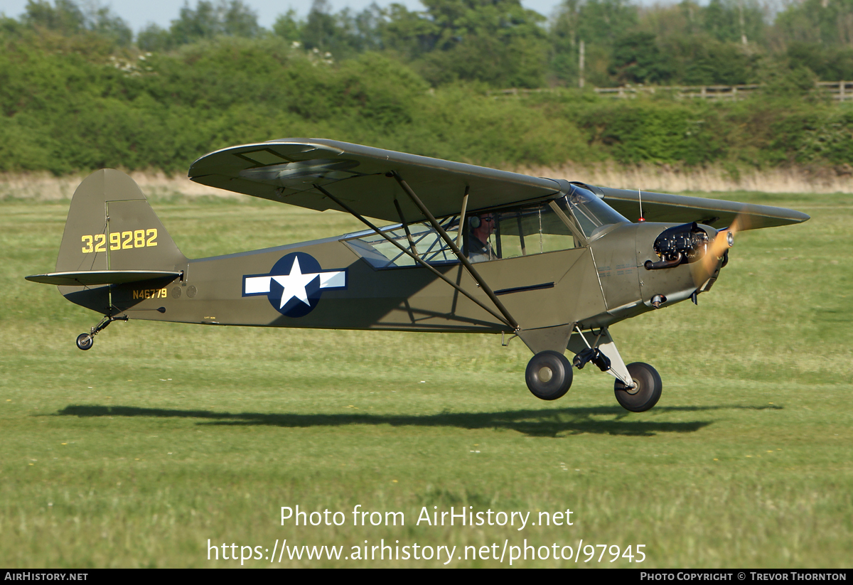 Aircraft Photo of N46779 / 329282 | Piper J-3C-65 Cub | USA - Air Force | AirHistory.net #97945