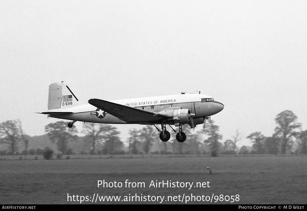 Aircraft Photo of 45-1116 / 0-51116 | Douglas C-47D Skytrain | USA - Air Force | AirHistory.net #98058