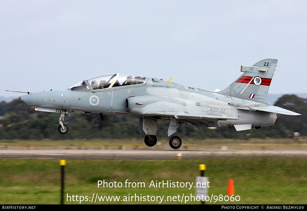 Aircraft Photo of A27-22 | BAE Systems Hawk 127 | Australia - Air Force | AirHistory.net #98060