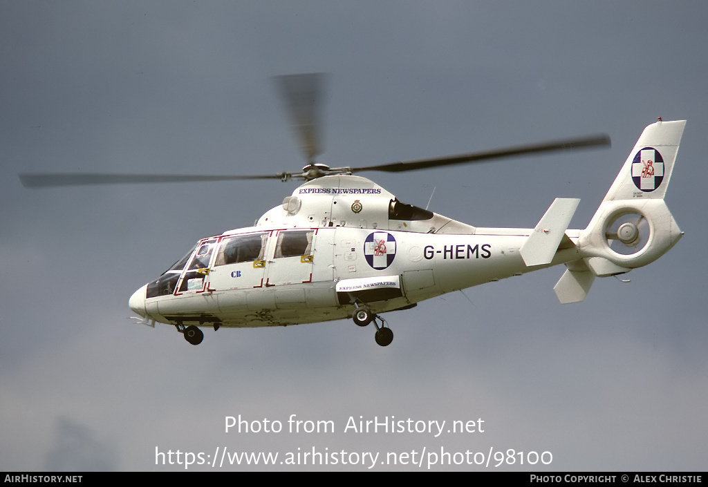 Aircraft Photo of G-HEMS | Aerospatiale SA-365N Dauphin 2 | London Medical Service | AirHistory.net #98100