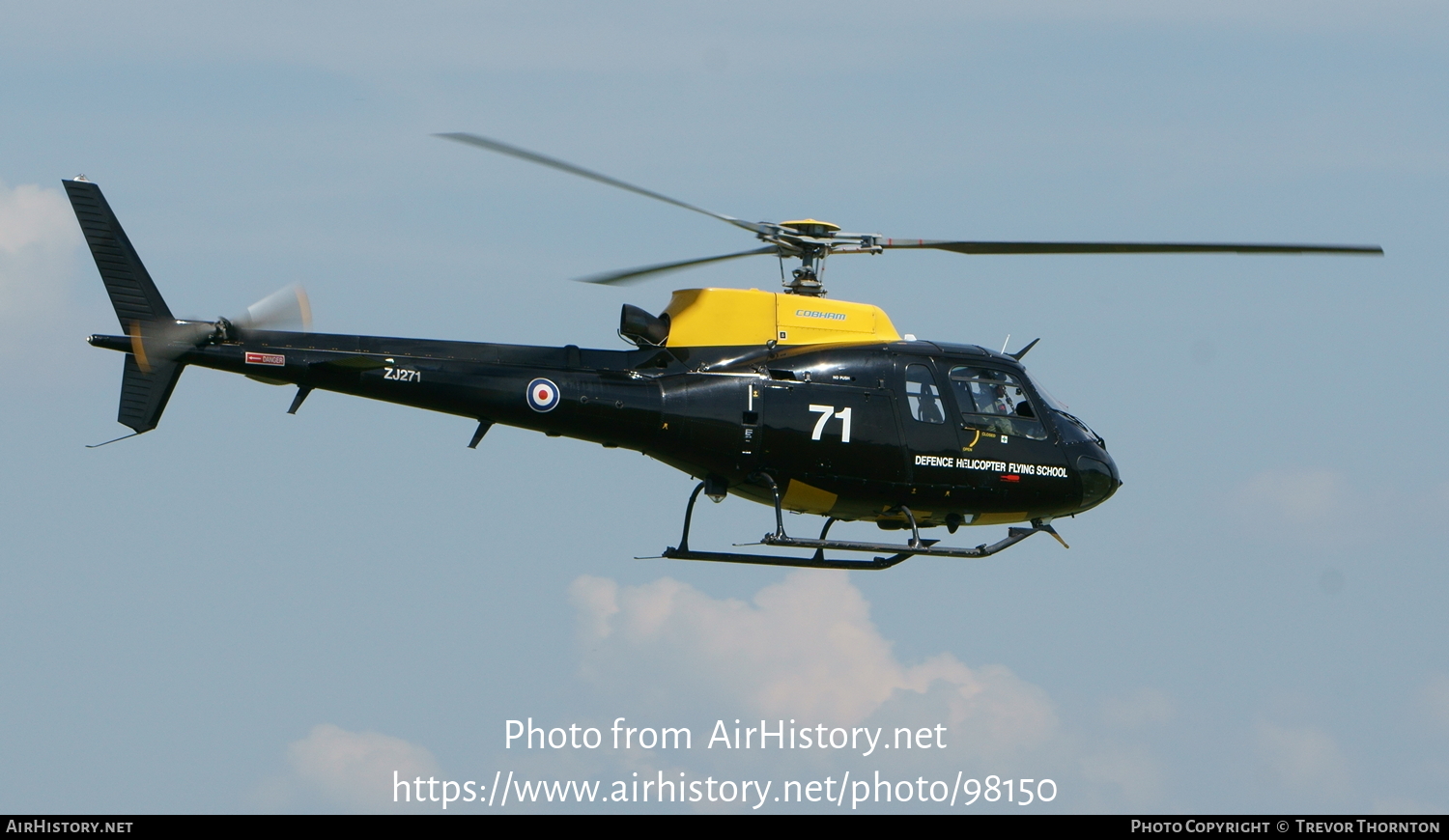 Aircraft Photo of ZJ271 | Eurocopter AS-350BB Squirrel HT1 | UK - Air Force | AirHistory.net #98150