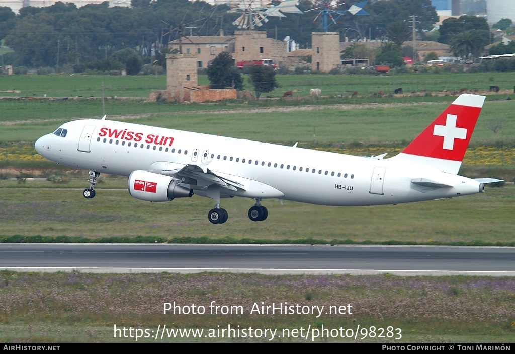 Aircraft Photo of HB-IJU | Airbus A320-214 | Swiss Sun | AirHistory.net #98283