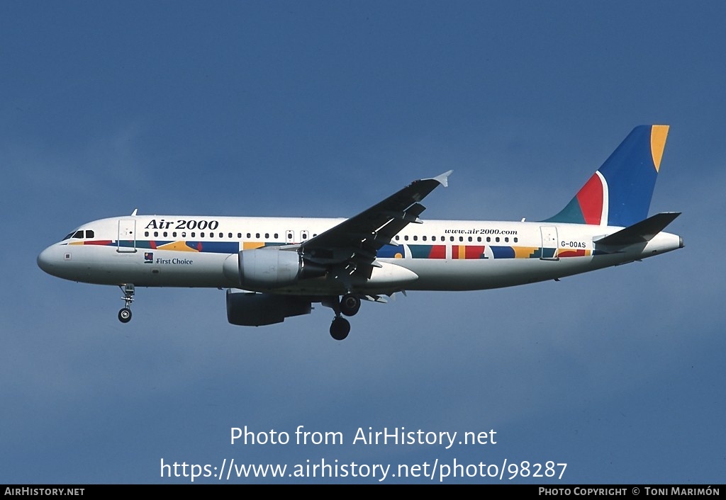 Aircraft Photo of G-OOAS | Airbus A320-214 | Air 2000 | AirHistory.net #98287