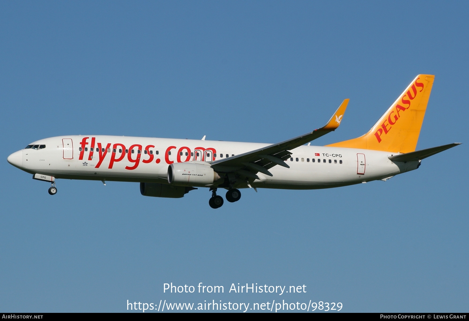 Aircraft Photo of TC-CPG | Boeing 737-82R | Pegasus Airlines | AirHistory.net #98329