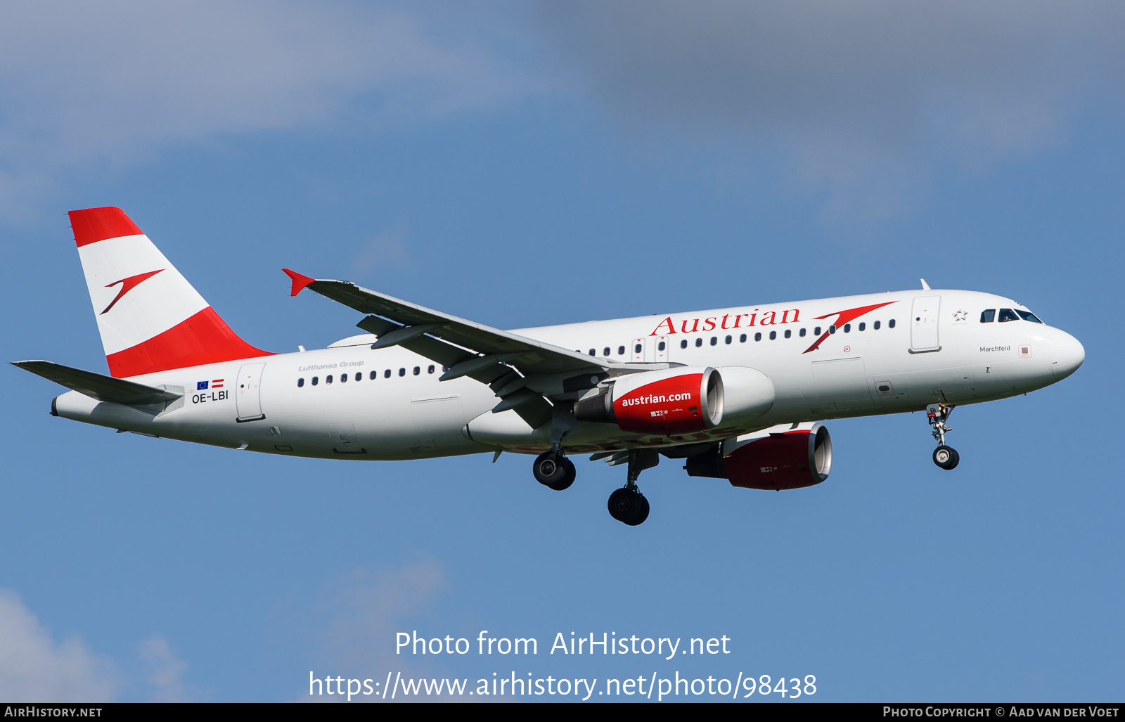 Aircraft Photo of OE-LBI | Airbus A320-214 | Austrian Airlines | AirHistory.net #98438