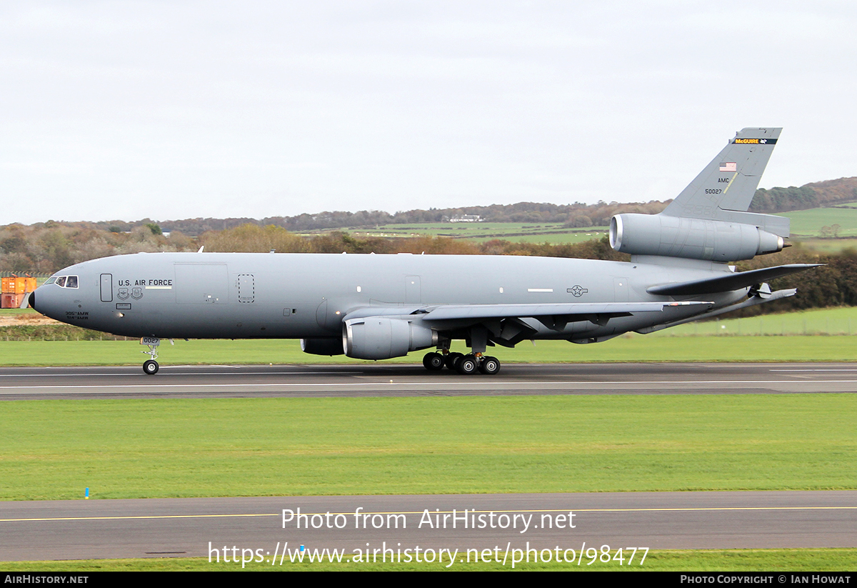 Aircraft Photo of 85-0027 / 50027 | McDonnell Douglas KC-10A Extender (DC-10-30CF) | USA - Air Force | AirHistory.net #98477