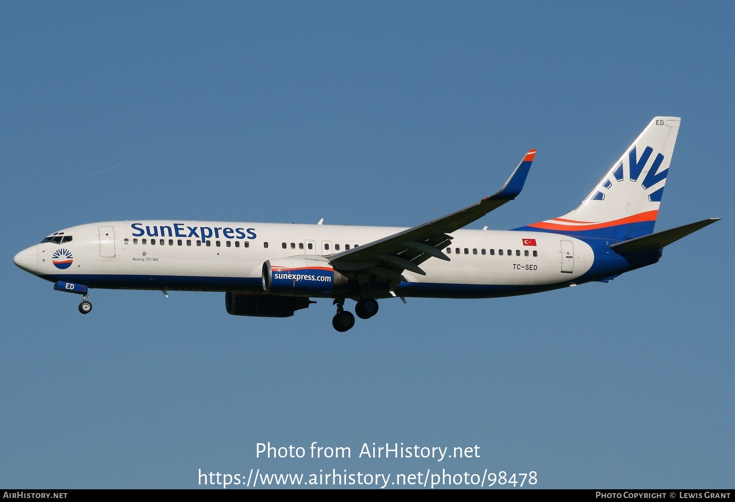 Aircraft Photo of TC-SED | Boeing 737-8CX | SunExpress | AirHistory.net #98478