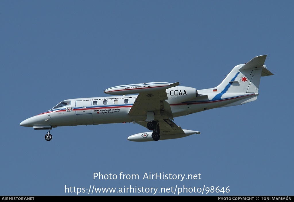 Aircraft Photo of D-CCAA | Gates Learjet 35A | Deutsche Rettungsflugwacht - German Air Rescue | AirHistory.net #98646