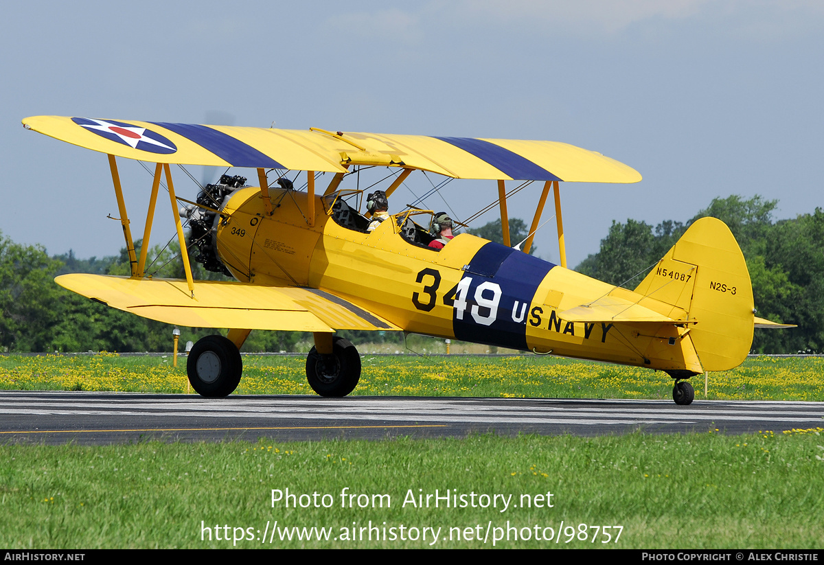 Aircraft Photo of N54087 | Stearman N2S-1 Kaydet (A75N1) | USA - Navy | AirHistory.net #98757