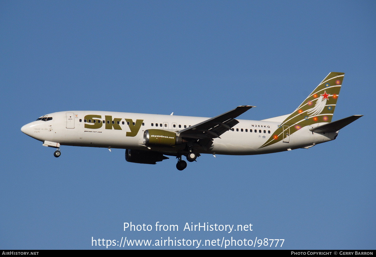 Aircraft Photo of N288KG | Boeing 737-49R | Sky Airlines | AirHistory.net #98777